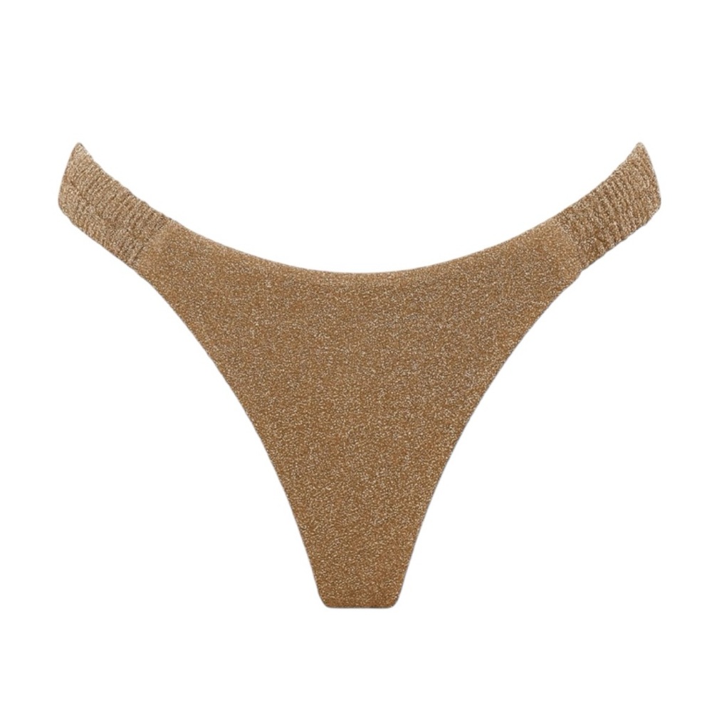 NWT NOOKIE BEACH Gold Dynasty Scrunchie Thong Size Extra Small